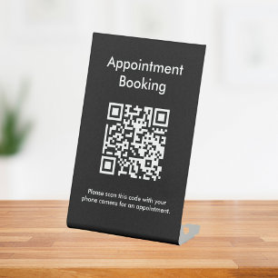 Signe De Table Code QR de réservation de rendez-vous