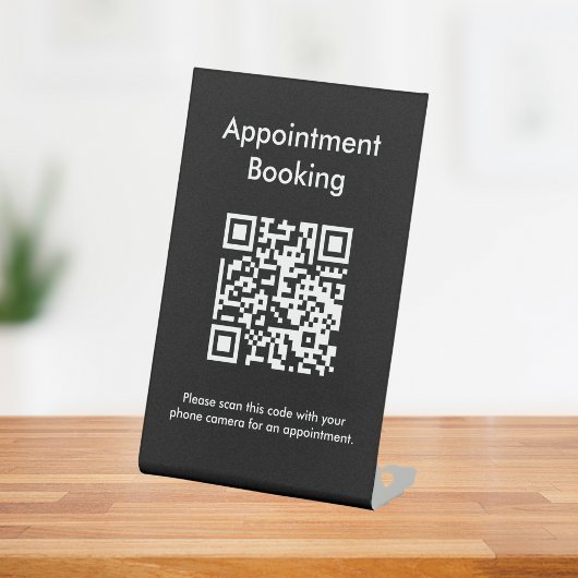 Signe De Table Code QR de réservation de rendez-vous