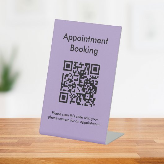 Signe De Table Code QR de réservation de rendez-vous