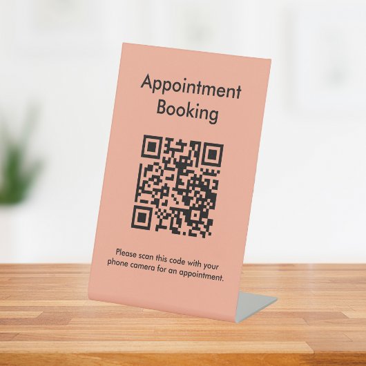 Signe De Table Code QR de réservation de rendez-vous