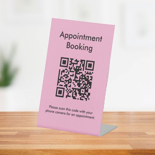 Signe De Table Code QR de réservation de rendez-vous