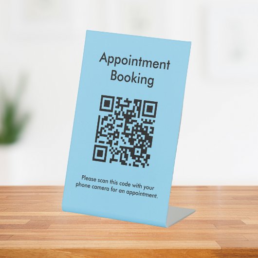 Signe De Table Code QR de réservation de rendez-vous