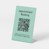 Signe De Table Code QR de réservation de rendez-vous (Recto)