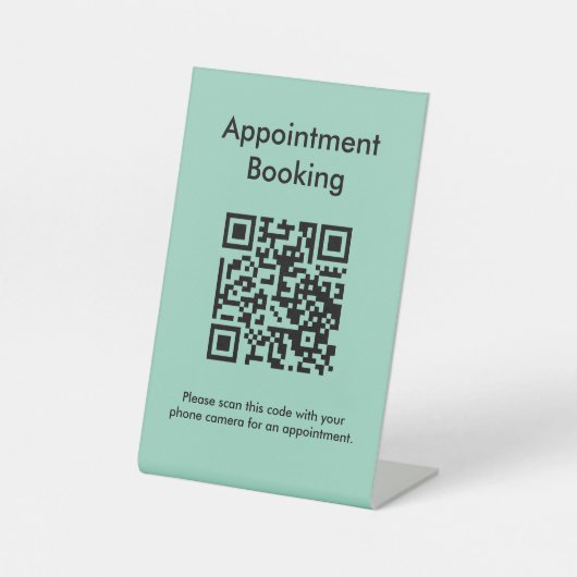 Signe De Table Code QR de réservation de rendez-vous (Recto)