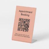 Signe De Table Code QR de réservation de rendez-vous (Recto)