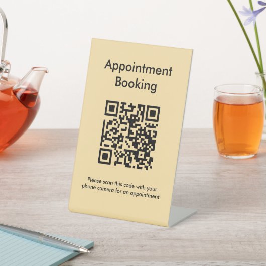 Signe De Table Code QR de réservation de rendez-vous (In SItu)
