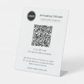 Signe De Table Code QR de réservation de rendez-vous professionne (Recto)