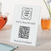 Signe De Table Code QR de retour client | Évaluation de l'avis su (In SItu)