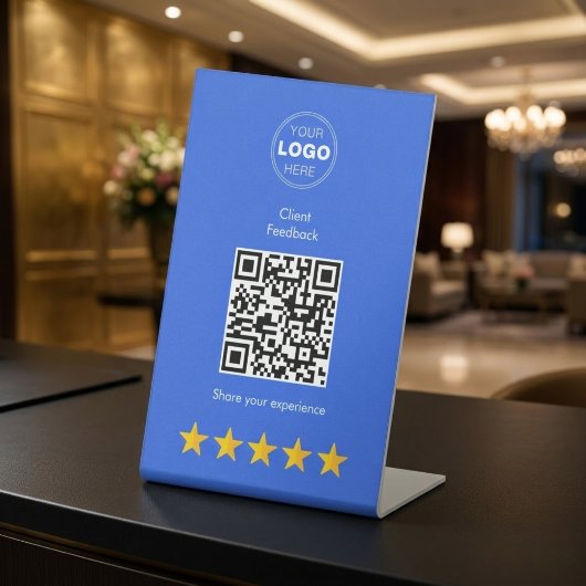Signe De Table Code QR de retour client professionnel