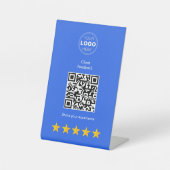 Signe De Table Code QR de retour client professionnel (Recto)