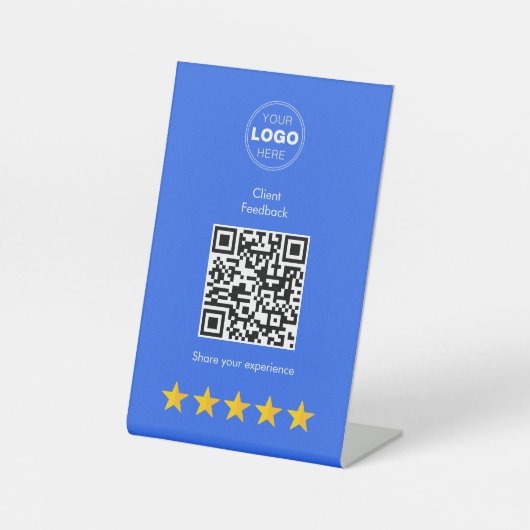 Signe De Table Code QR de retour client professionnel (Recto)