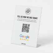 Signe De Table Code QR de révision commerciale Socle de notation (Recto)