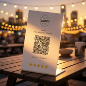 Signe De Table Code QR de révision de camion de nourriture scanna