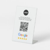 Signe De Table Code QR de révision de Google Business (Recto)