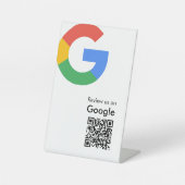Signe De Table Code QR de révision Google moderne et tendance (Recto)