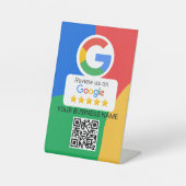 Signe De Table Code QR de révision Google pour entreprise (Recto)