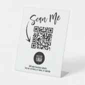 Signe De Table Code QR de table d'affaires Logo Moderne Scannez-m (Recto)