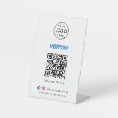 Signe De Table Code QR de Venmo de paiement | Scannez pour payer (Recto)