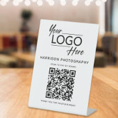 Signe De Table Code QR d'entreprise et logo