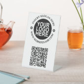Signe De Table Code QR d'entreprise et logo du guichet (In SItu)