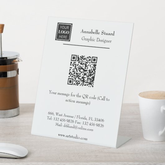 Signe De Table Code QR d'entreprise Fournitures de bureau Accesso (In SItu)