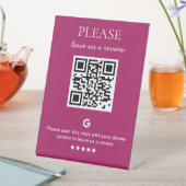 Signe De Table Code QR d'entreprise Google Review (In SItu)