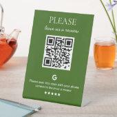 Signe De Table Code QR d'entreprise Google Review (In SItu)