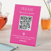 Signe De Table Code QR d'entreprise Google Review (In SItu)