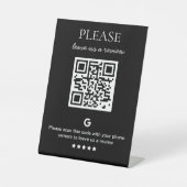 Signe De Table Code QR d'entreprise Google Review (Recto)