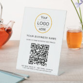 Signe De Table Code QR d'entreprise / Logo Base/Menu Logo (In SItu)