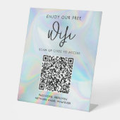 Signe De Table Code QR d'entreprise moderne Holowifi (Recto)