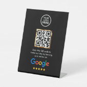 Signe De Table Code QR d'entreprise personnalisé Google Revoir Pe (Recto)
