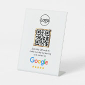 Signe De Table Code QR d'entreprise personnalisé Google Revoir Pe (Recto)