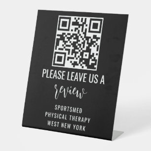 Signe De Table Code QR d'entreprise personnalisé – Laissez un avi