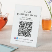 Signe De Table Code QR d'entreprise, scannez pour vous connecter (In SItu)