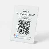 Signe De Table Code QR d'entreprise, scannez pour vous connecter (Recto)