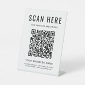 Signe De Table Code QR d'entreprise sur présentoir (Recto)
