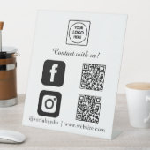 Signe De Table Code QR des médias sociaux | Connecter Instagram F (In SItu)