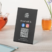 Signe De Table Code QR des médias sociaux | Présentoir pour Insta (In SItu)