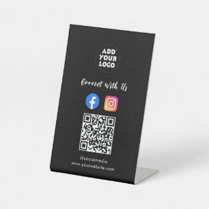 Signe De Table Code QR des médias sociaux Présentoir pour Insta