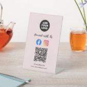 Signe De Table Code QR des médias sociaux | Présentoir pour Insta (In SItu)