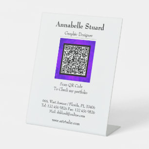 Signe De Table Code QR d'Halloween Business