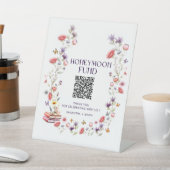 Signe De Table Code QR du Fonds de Mariage pour une Lune de Miel (In SItu)