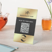 Signe De Table Code QR du menu numérique (In SItu)