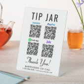 Signe De Table Code QR du pot à pourboires Venmo Paypal Cashapp Z (In SItu)