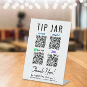 Signe De Table Code QR du pot à pourboires Venmo Paypal Cashapp Z