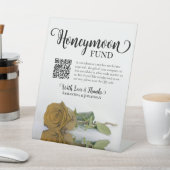 Signe De Table Code QR élégant pour la caisse de voyage de noces  (In SItu)