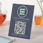 Signe De Table Code QR et logo d'entreprise (In SItu)