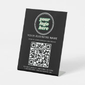 Signe De Table Code QR et logo d'entreprise (Recto)