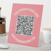 Signe De Table Code QR et texte personnalisé Signal Pedestal pers (In SItu)